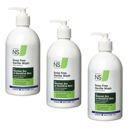 Nutri-Synergy Plunketts NS Soap Free Wash 500mL Pack of 3