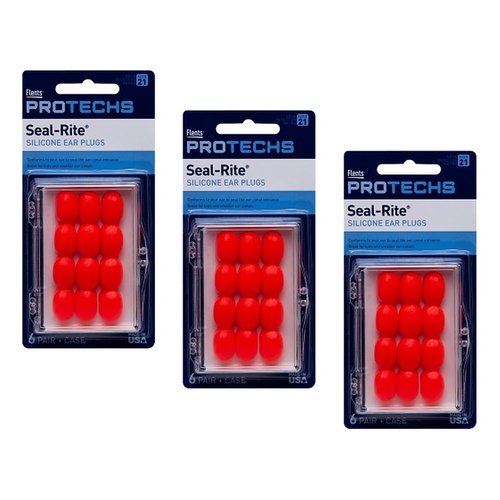 Flents C265 Soft Silicone Ear Plugs 6 Pairs Pack of 3