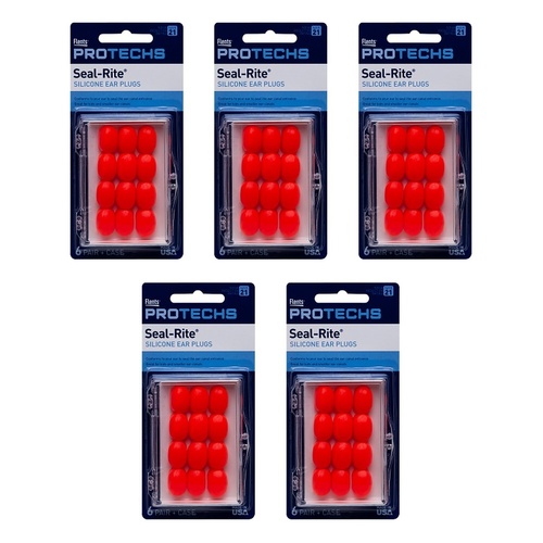 Flents C265 Soft Silicone Ear Plugs 6 Pairs Pack of 5