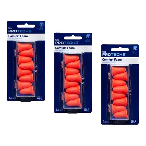 Flents K30 Soft Foam Ear Plugs 4 Pairs Pack of 3