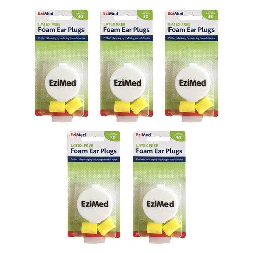 Flents EziMed Foam Ear Plugs with Case Pack of 5