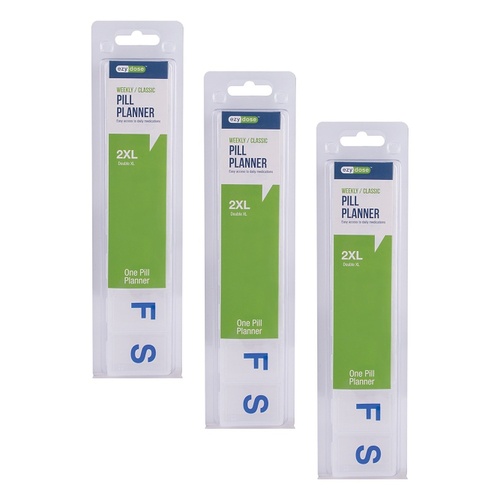 Ezy Dose 2XL 7 Day Pill Reminder Pack of 3