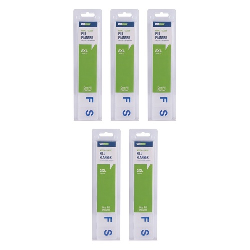 Ezy Dose 2XL 7 Day Pill Reminder Pack of 5