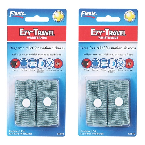 Flents Ezy Travel Motion Sickness Wrist Bands Pack of 2