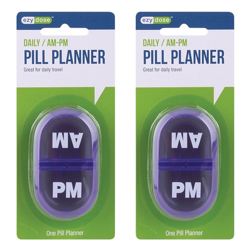 Ezy Dose Daily AM & PM Pill Reminder Box Pack of 2