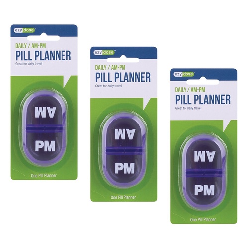 Ezy Dose Daily AM & PM Pill Reminder Box Pack of 3