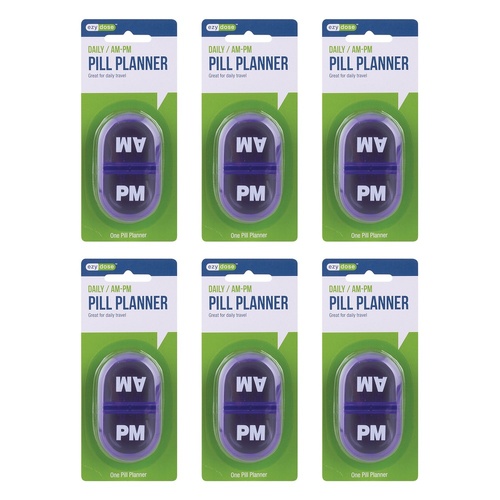 Ezy Dose Daily AM & PM Pill Reminder Box Pack of 6