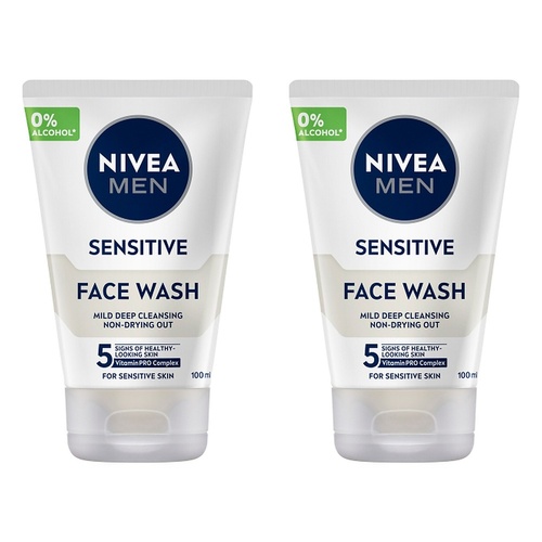 NIVEA MEN Sensitive Face Wash 100mL Pack of 2
