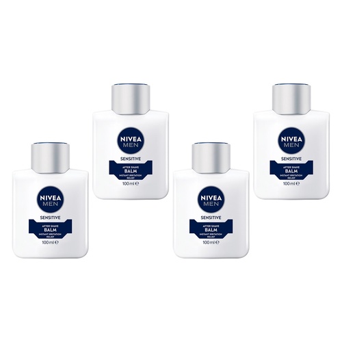 NIVEA Men Sensitive After Shave Balm 100mL Pack of 4