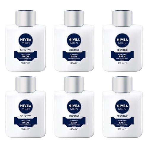 NIVEA Men Sensitive After Shave Balm 100mL Pack of 6