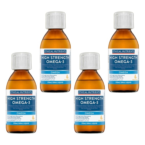 Ethical Nutrients High Strength Omega-3 Fruit Punch 170mL Pack of 4