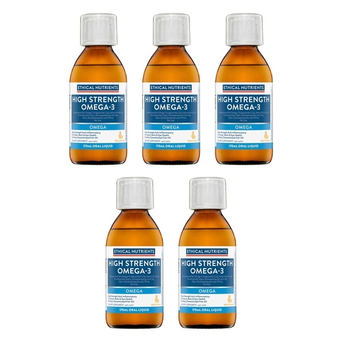 Ethical Nutrients High Strength Omega-3 Fruit Punch 170mL Pack of 5