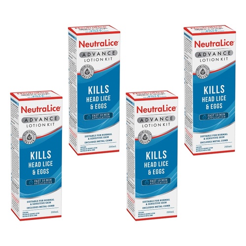 Neutralice Advance Lotion Kit 200mL Pack of 4