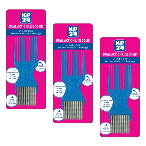 KP24 Metal Nit Comb Pack of 3