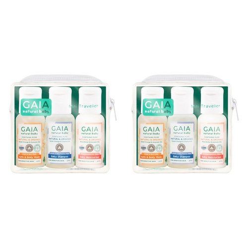 GAIA Natural Baby Travel Pack 50mL Bundle of 2