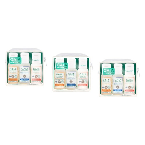 GAIA Natural Baby Travel Pack 50mL Bundle of 3