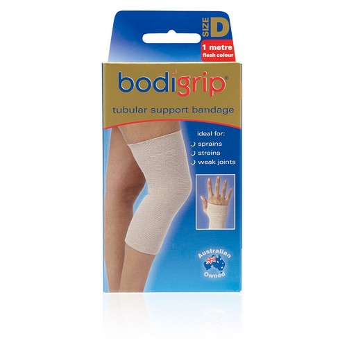 Bodigrip Tubular Support Bandage Size D 7.5cmx1m Flesh