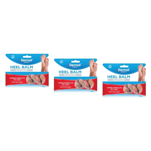 Dermal Therapy Heel Balm Platinum 125g Pack of 3