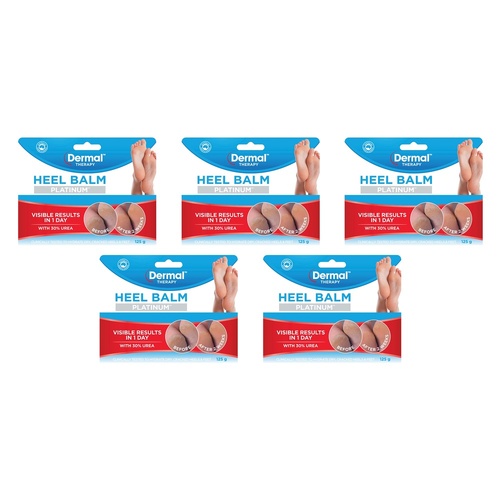 Dermal Therapy Heel Balm Platinum 125g Pack of 5