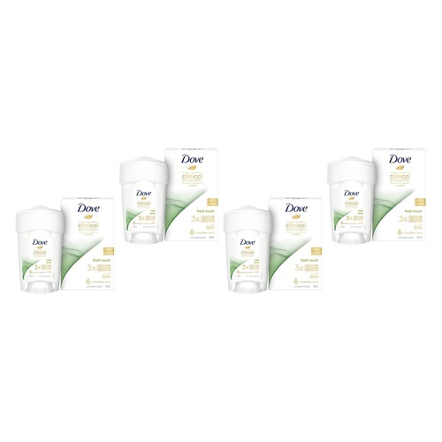 Dove Antiperspirant Deodorant Clinical Protection Fresh Touch 45mL Pack of 4
