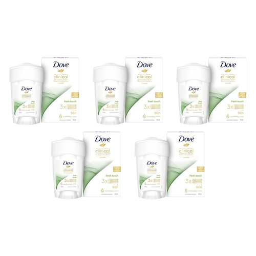Dove Antiperspirant Deodorant Clinical Protection Fresh Touch 45mL Pack of 5