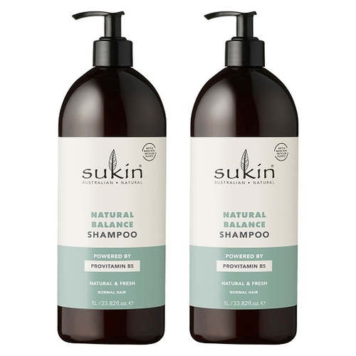 Sukin Natural Balance Shampoo 1 L Pack of 2