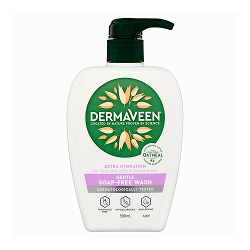 DermaVeen Extra Hydration Gentle Soap-Free Wash 500mL