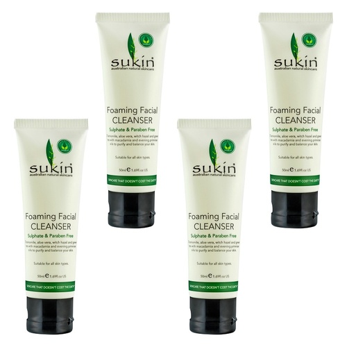 Sukin Signature Foaming Facial Cleanser 50mL Pack of 4