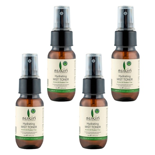Sukin Signature Hydrating Mist Toner 50mL Pack of 4
