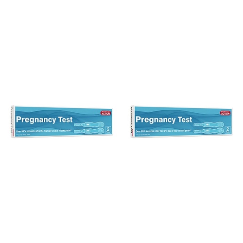 Pharmacy Action Pregnancy Test 2 Pack Bundle of 2
