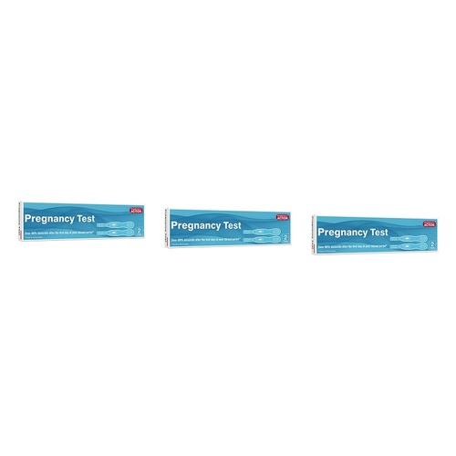 Pharmacy Action Pregnancy Test 2 Pack Bundle of 3