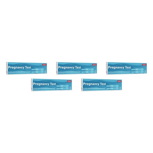 Pharmacy Action Pregnancy Test 2 Pack Bundle of 5
