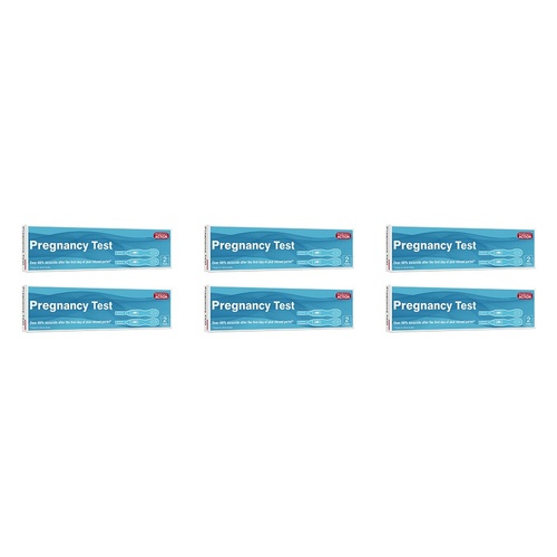 Pharmacy Action Pregnancy Test 2 Pack Bundle of 6