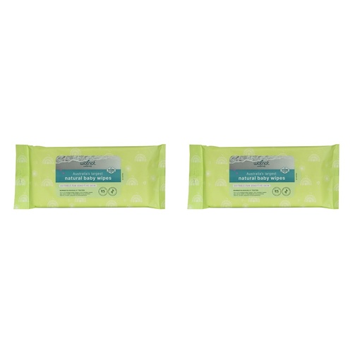 Wotnot Naturals 100% Natural Baby Wipes 20 Pack Bundle of 2