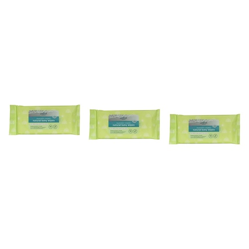 Wotnot Naturals 100% Natural Baby Wipes 20 Pack Bundle of 3