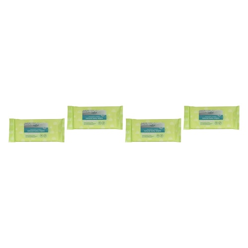 Wotnot Naturals 100% Natural Baby Wipes 20 Pack Bundle of 4