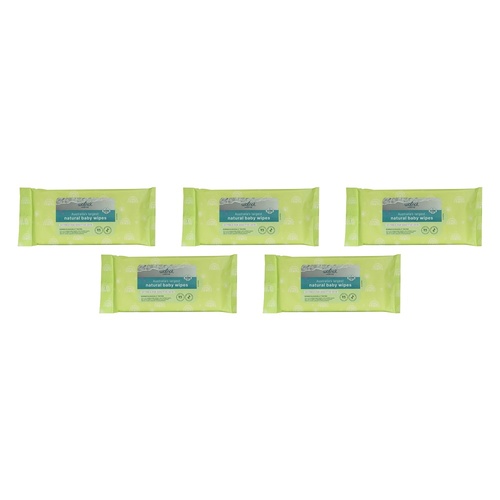 Wotnot Naturals 100% Natural Baby Wipes 20 Pack Bundle of 5