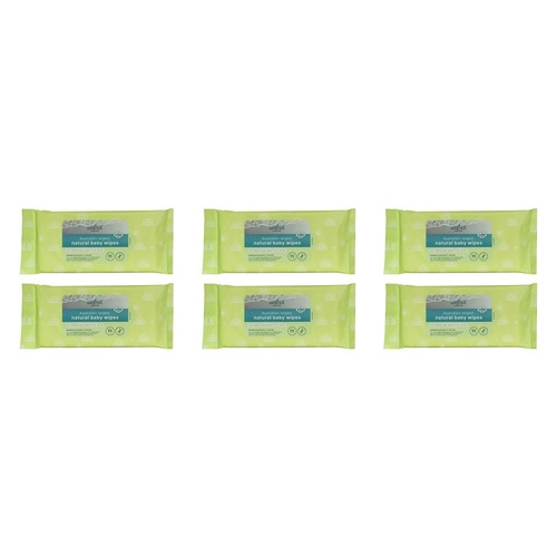 Wotnot Naturals 100% Natural Baby Wipes 20 Pack Bundle of 6