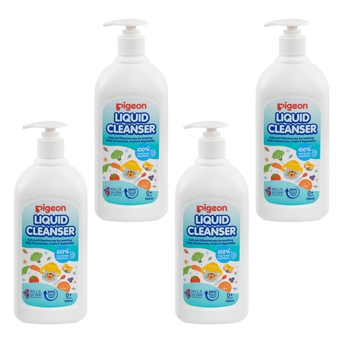 Pigeon Liquid Cleanser for Baby Bottles & Teats 700mL Pack of 4