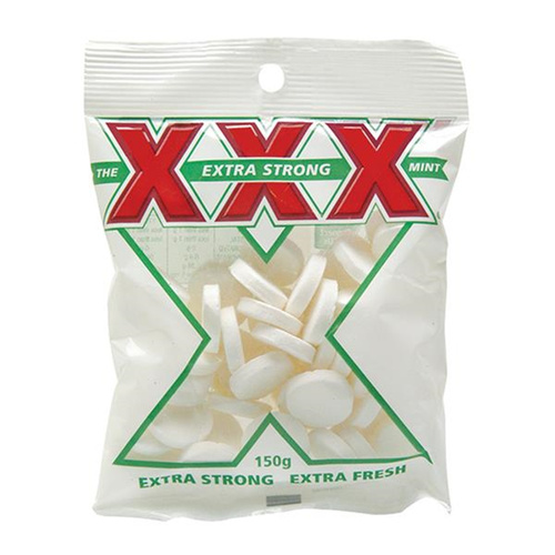 Allens XXX Mints Bag 150g Strong Refreshing Mint Candy