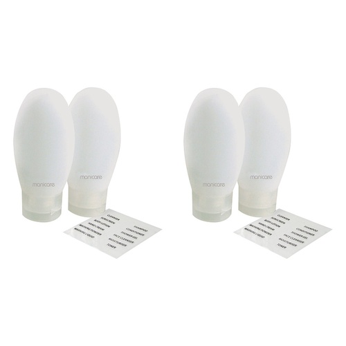 Manicare Travel Tubes 2 Pack x 3 Bundle of 2