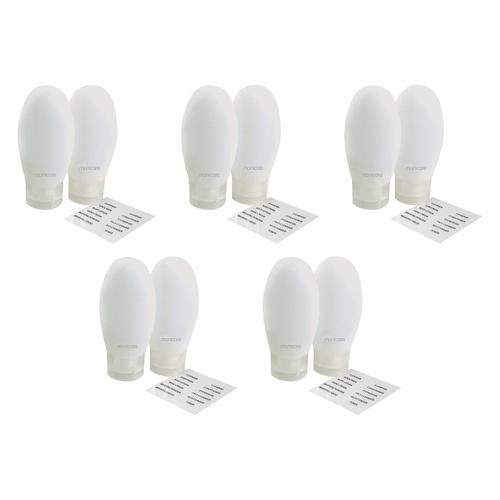 Manicare Travel Tubes 2 Pack x 3 Bundle of 5