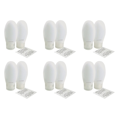 Manicare Travel Tubes 2 Pack x 3 Bundle of 6