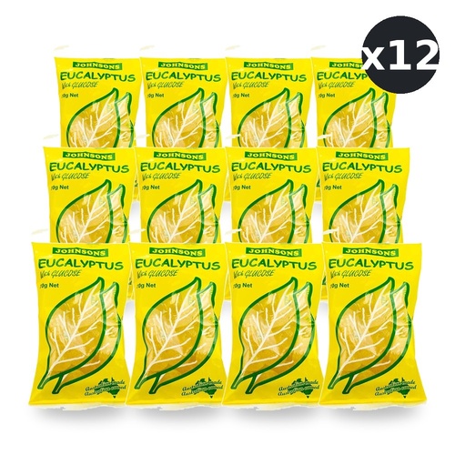 Johnsons Eucalyptus Drops With Glucose 70g Pack of 12