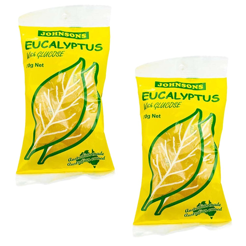 Johnsons Eucalyptus Drops with Glucose 70g x2 Pack Soothing Throat Lozenges