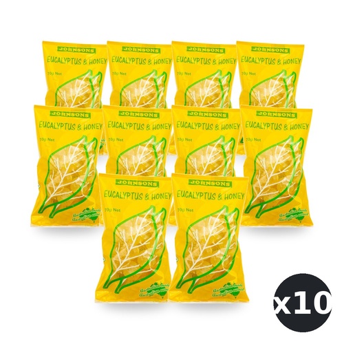 Johnsons Eucalyptus & Honey Drops 70g Pack of 10