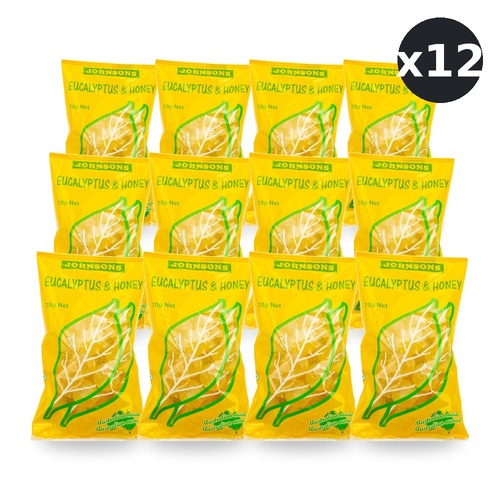 Johnsons Eucalyptus & Honey Drops 70g Pack of 12