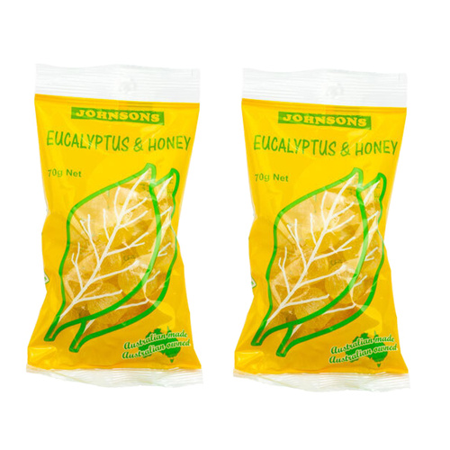 Johnsons Eucalyptus and Honey Drops 70g x 2 Australian Made Lozenges