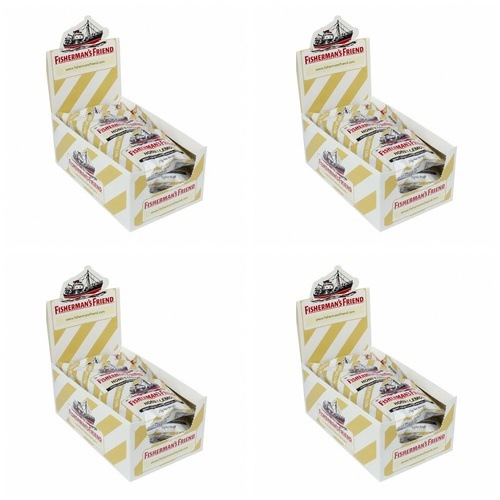 Fisherman's Friend Honey & Lemon Sugar Free Lozenges 22g Counter Display of 12 Bundle of 4