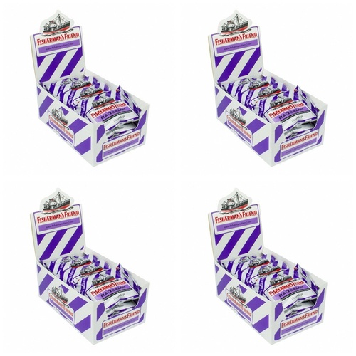 Fisherman's Friend Blackcurrant Sugar Free Lozenges 22g Counter Display of 12 Bundle of 4